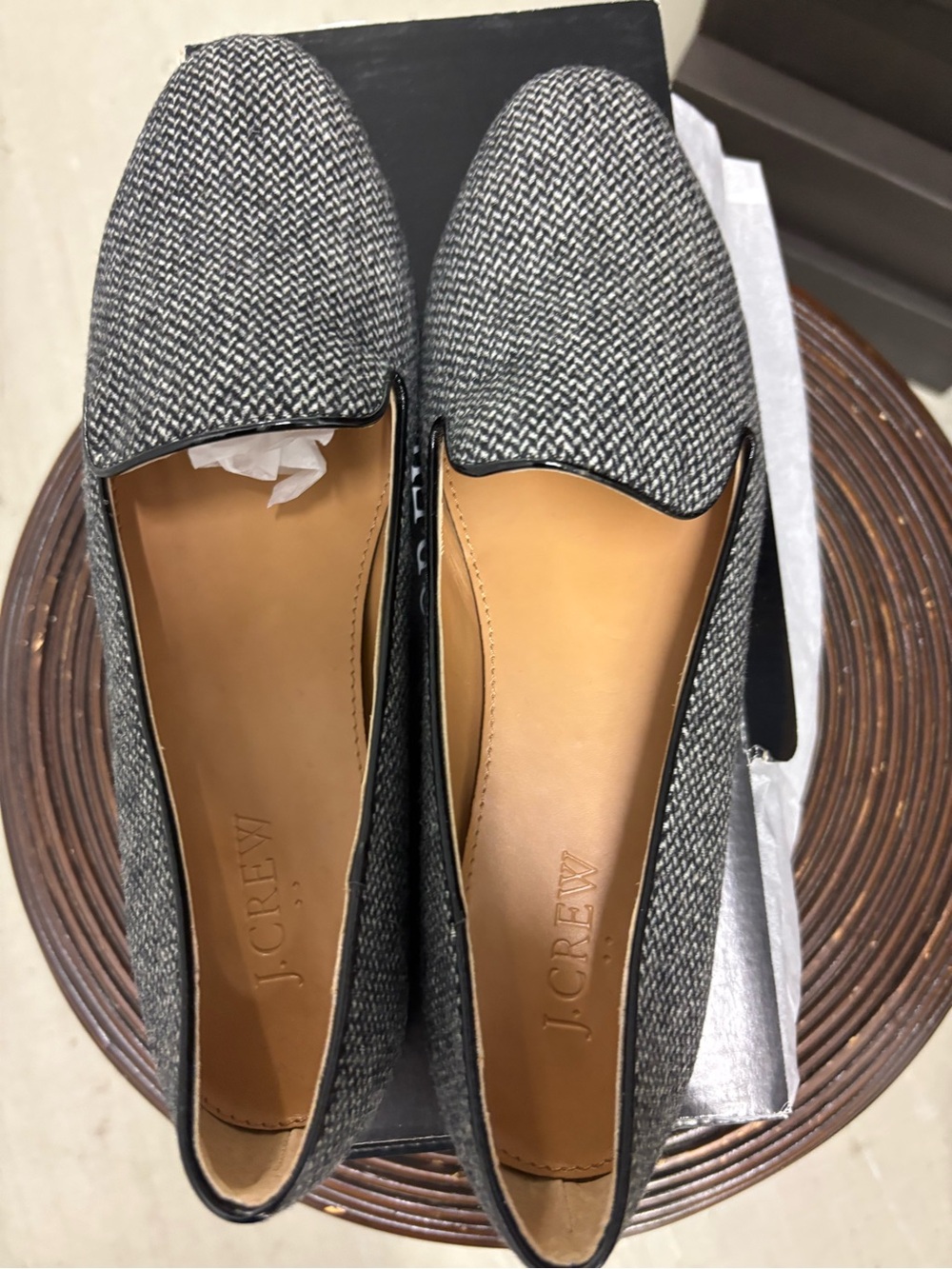 J. Crew Factory Addie Herringbone Flats. Size 9.5. New.